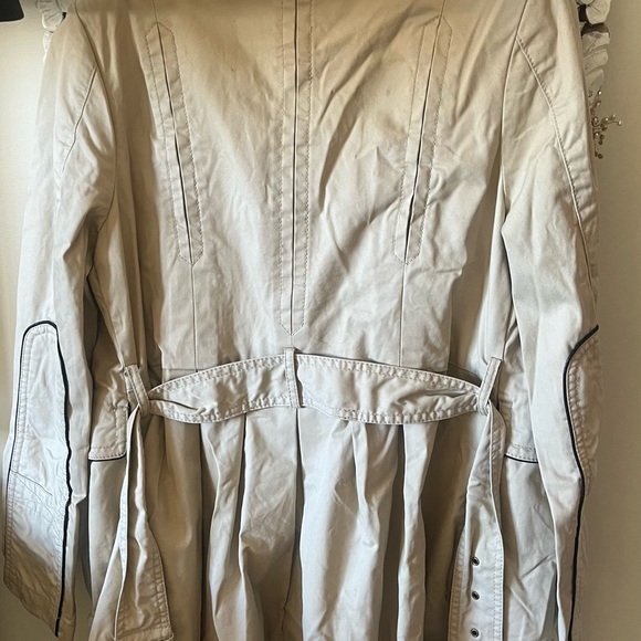 Juicy Couture Beige Trench Coat with Black Accents - Picture 2 of 5